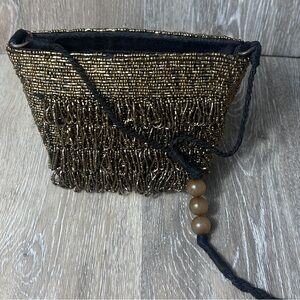 ✨ ZARA Metallic Beaded Evening Bag –Vintage‑Inspired Statement Purse ✨